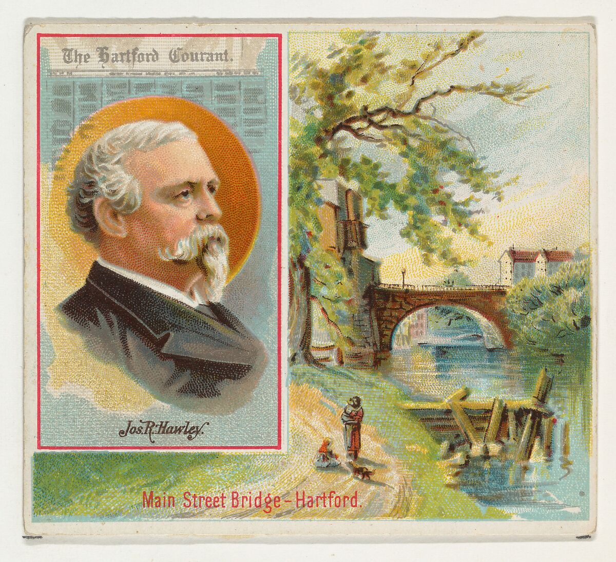 Joseph R. Hawley, The Hartford Courant, from the American Editors series (N35) for Allen & Ginter Cigarettes, Issued by Allen &amp; Ginter (American, Richmond, Virginia), Commercial color lithograph 