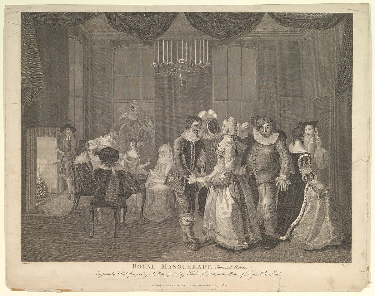 Royal Masquerade Somerset House, Engraved and published by Thomas Cook (British, 1744?–1818), Engraving 