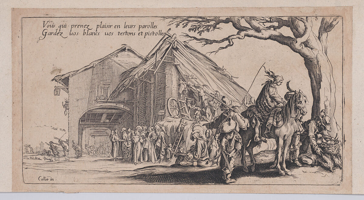 Copy of La Halte des Bohémiens: Les Diseuses de Bonne Aventure (The Gypsy Stopover: The Fortune Tellers), from "Le Bohémiens, série appelée aussi Les Égyptiens, La Marche des Bohémiens, La Vie Errante des Bohémiens, Les Marches Égyptiennes" (The Gypsies, series also called The Egyptians, The Gypsy Troops, The Wandering Lives of Gypsies, The Egyptian Troops), Anonymous, Etching and engraving 