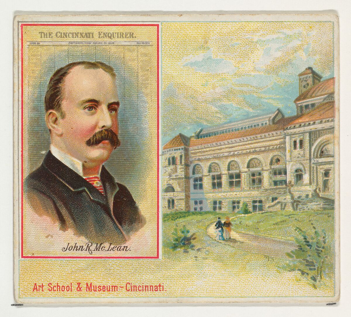 John R. McLean, The Cincinnati Enquirer, from the American Editors series (N35) for Allen & Ginter Cigarettes, Issued by Allen &amp; Ginter (American, Richmond, Virginia), Commercial color lithograph 