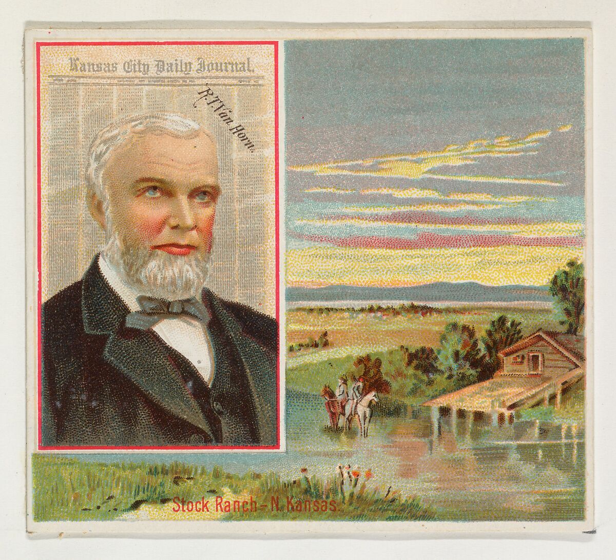 R. T. Van Horn, Kansas City Daily Journal, from the American Editors series (N35) for Allen & Ginter Cigarettes, Issued by Allen &amp; Ginter (American, Richmond, Virginia), Commercial color lithograph 