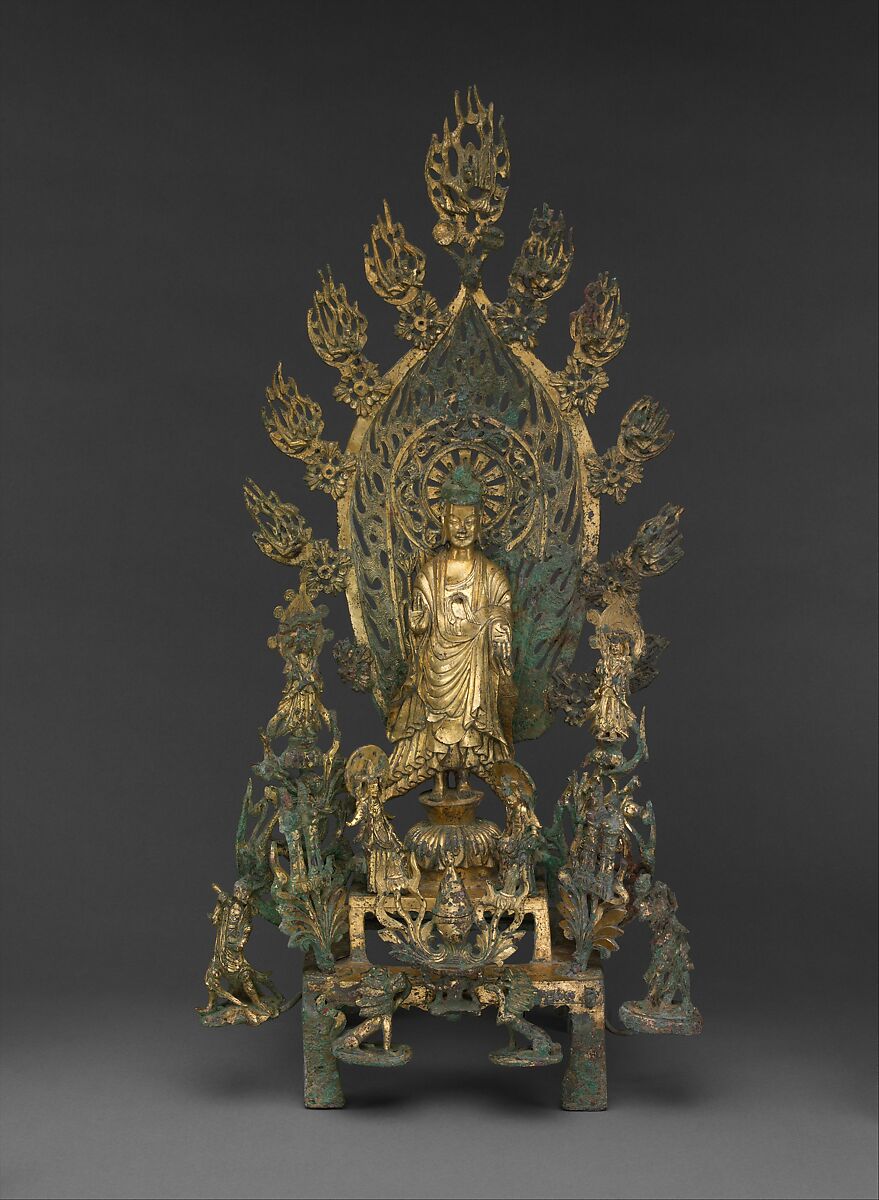 Buddha Maitreya (Mile) Altarpiece - China - Northern Wei