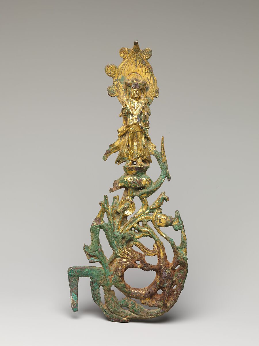 Buddha Maitreya (Mile) Altarpiece, Gilt bronze, China