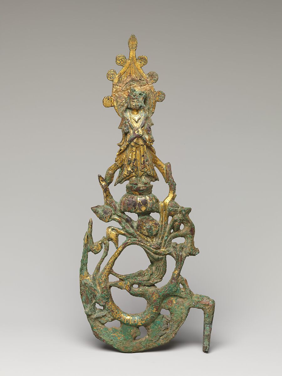 Buddha Maitreya (Mile) Altarpiece, Gilt bronze, China