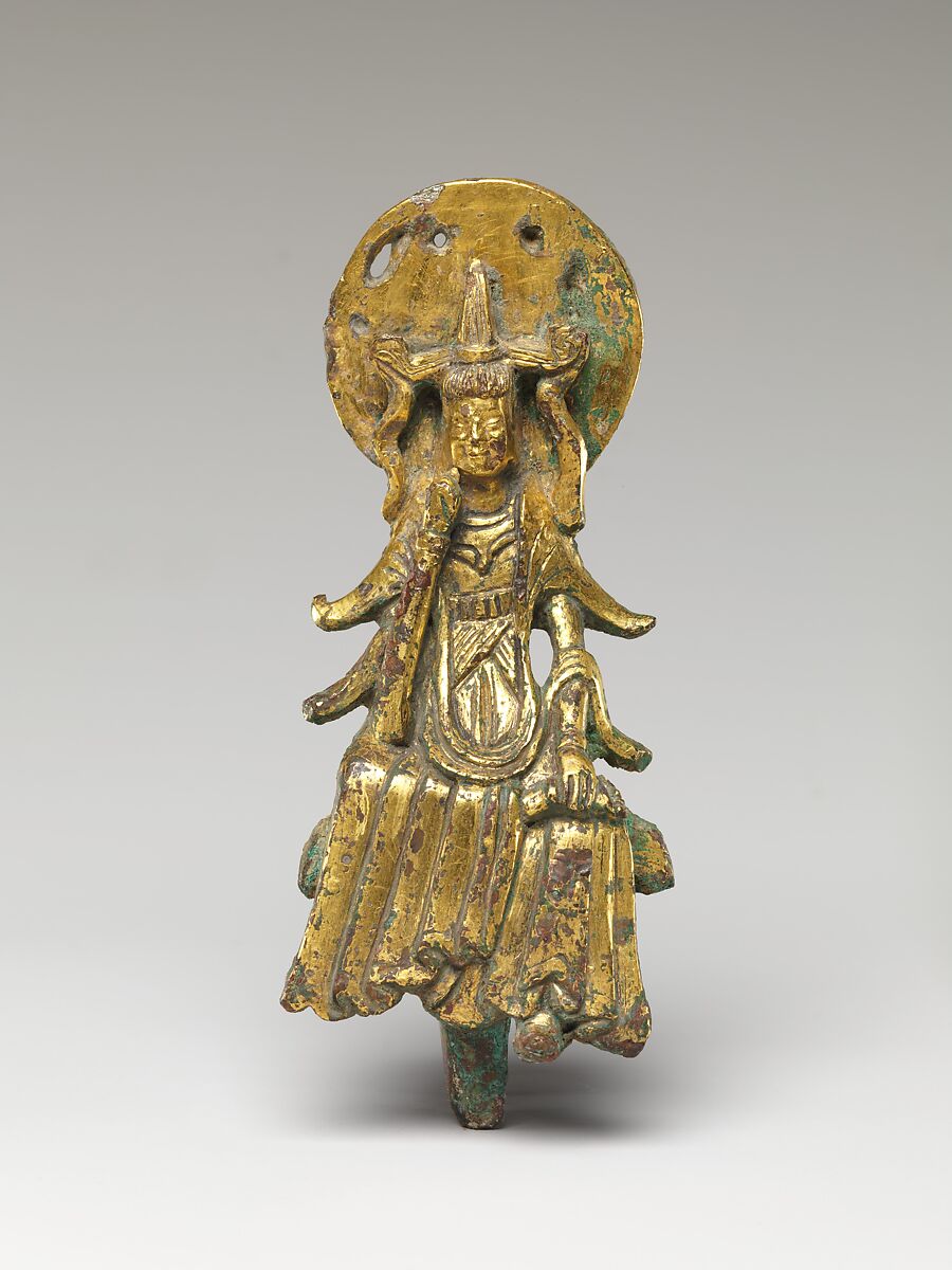 Buddha Maitreya (Mile) Altarpiece, Gilt bronze, China