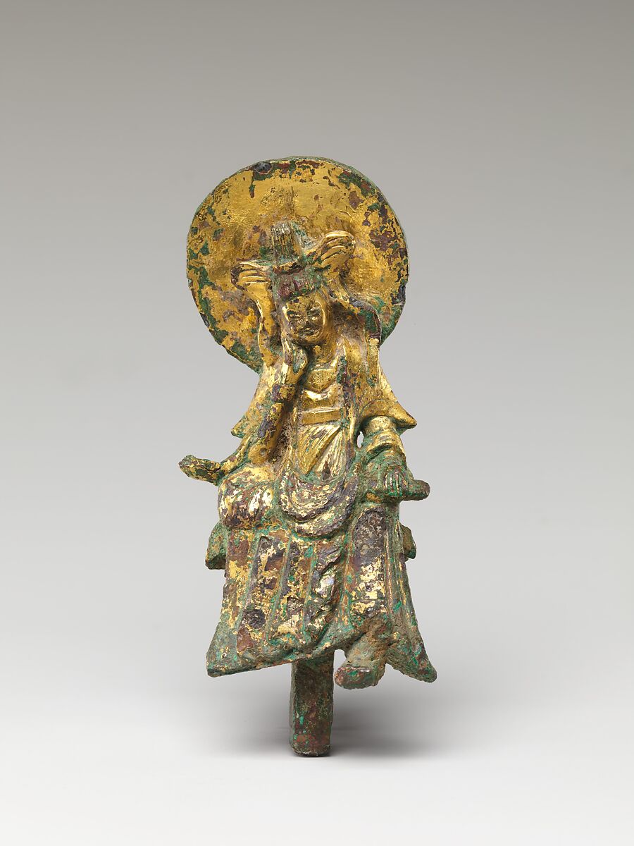 Buddha Maitreya (Mile) Altarpiece, Gilt bronze, China