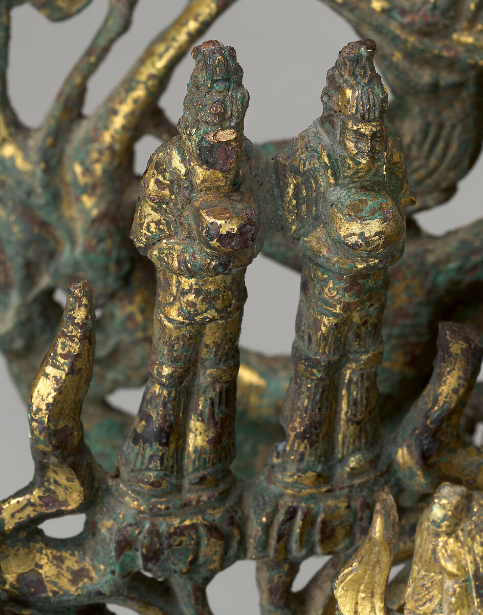 Buddha Maitreya (Mile) Altarpiece, Gilt bronze, China