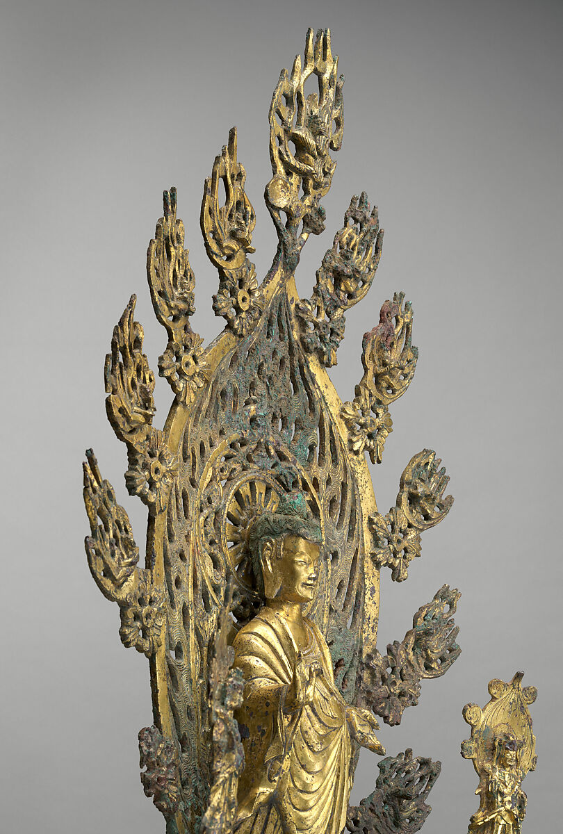 Buddha Maitreya (Mile) Altarpiece, Gilt bronze, China