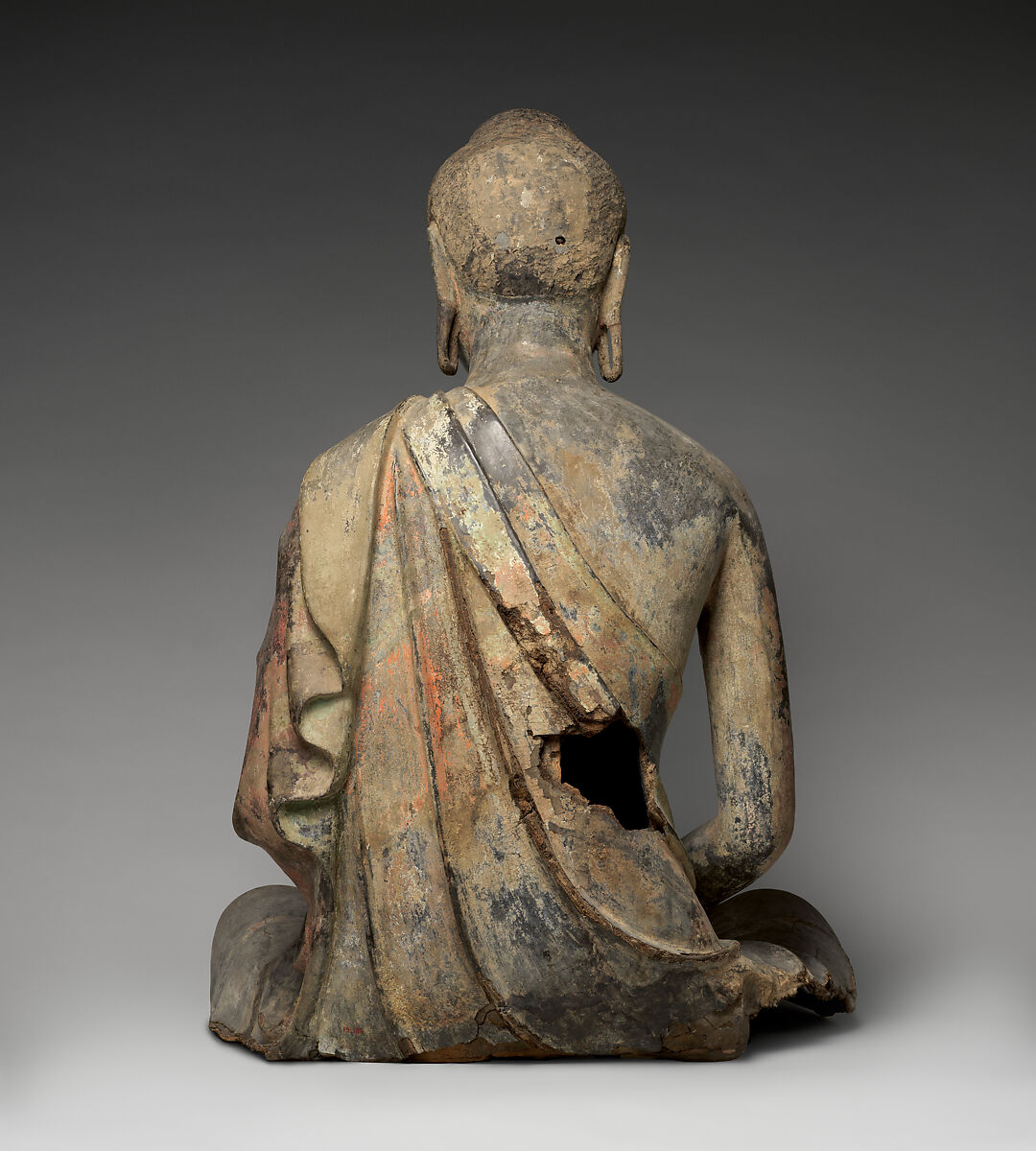 Buddha, probably Amitabha, Dry lacquer with polychrome pigment and gilding, China