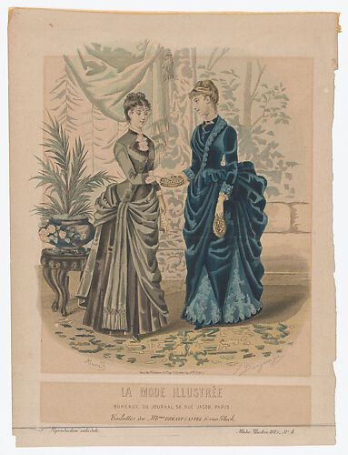 Toilettes de Mme Bréant-Castel, from  La Mode Illustrée, 1855, No. 4