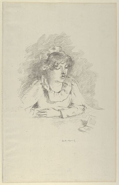 La Liseuse, The Reader, Lamplight, Théodore Roussel (French, Lorient, Brittany 1847–1926 St. Leonards-on-Sea, Sussex), Transfer lithograph 