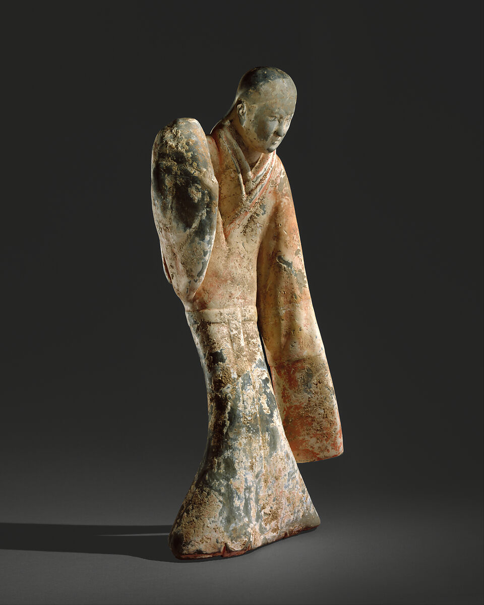 Female Dancer, Earthenware with slip and pigment, China 