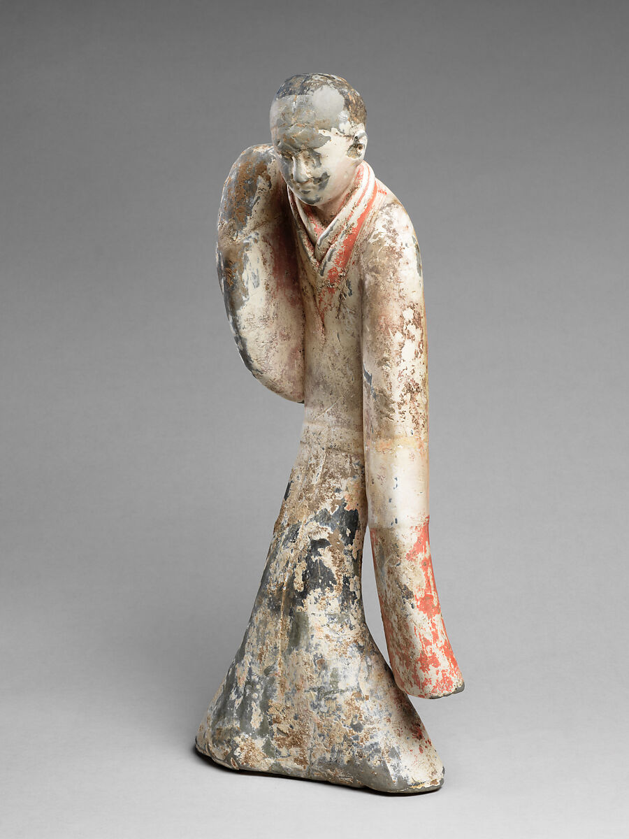 Female Dancer, Earthenware with slip and pigment, China