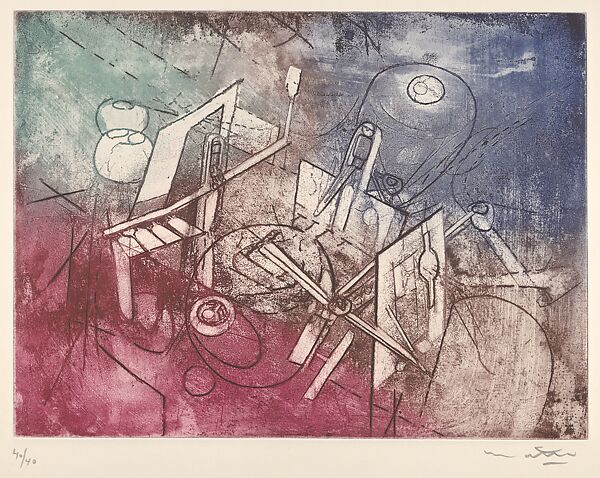 Come detta dentro vo significado, Roberto Matta (Chilean, Santiago 1911–2002 Civitavecchia, Italy), Etching and aquatint 