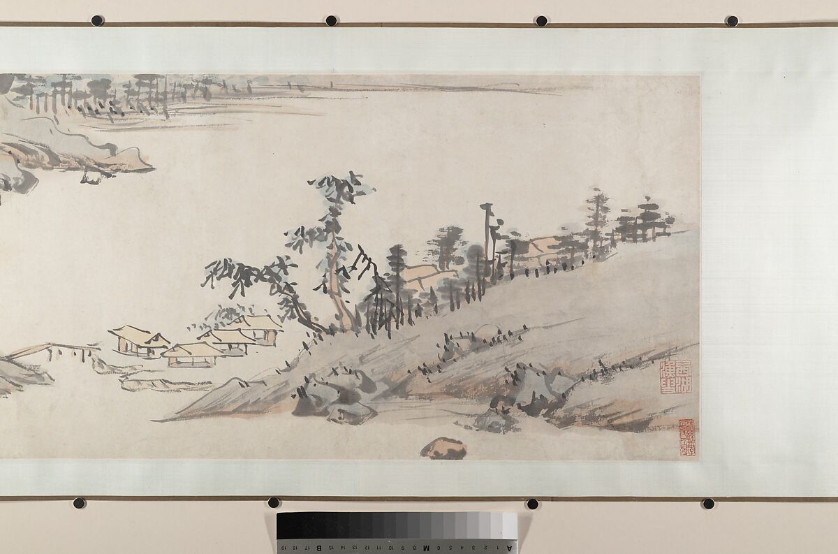 River Landscape, Attributed to Chen Chun (Chinese, 1483–1544), Handscroll; ink and color on paper, China