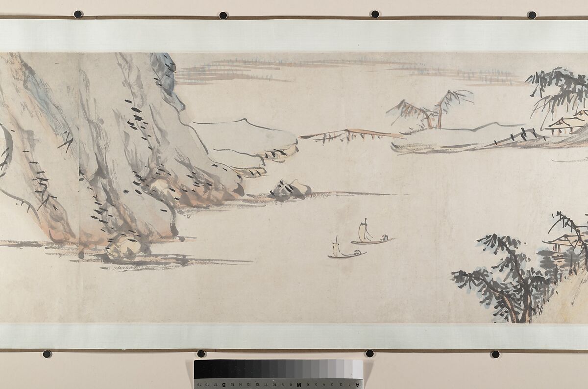 River Landscape, Attributed to Chen Chun (Chinese, 1483–1544), Handscroll; ink and color on paper, China