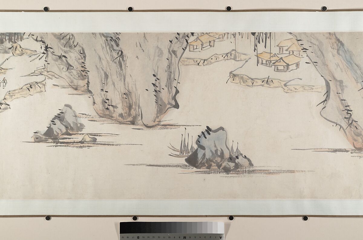 River Landscape, Attributed to Chen Chun (Chinese, 1483–1544), Handscroll; ink and color on paper, China