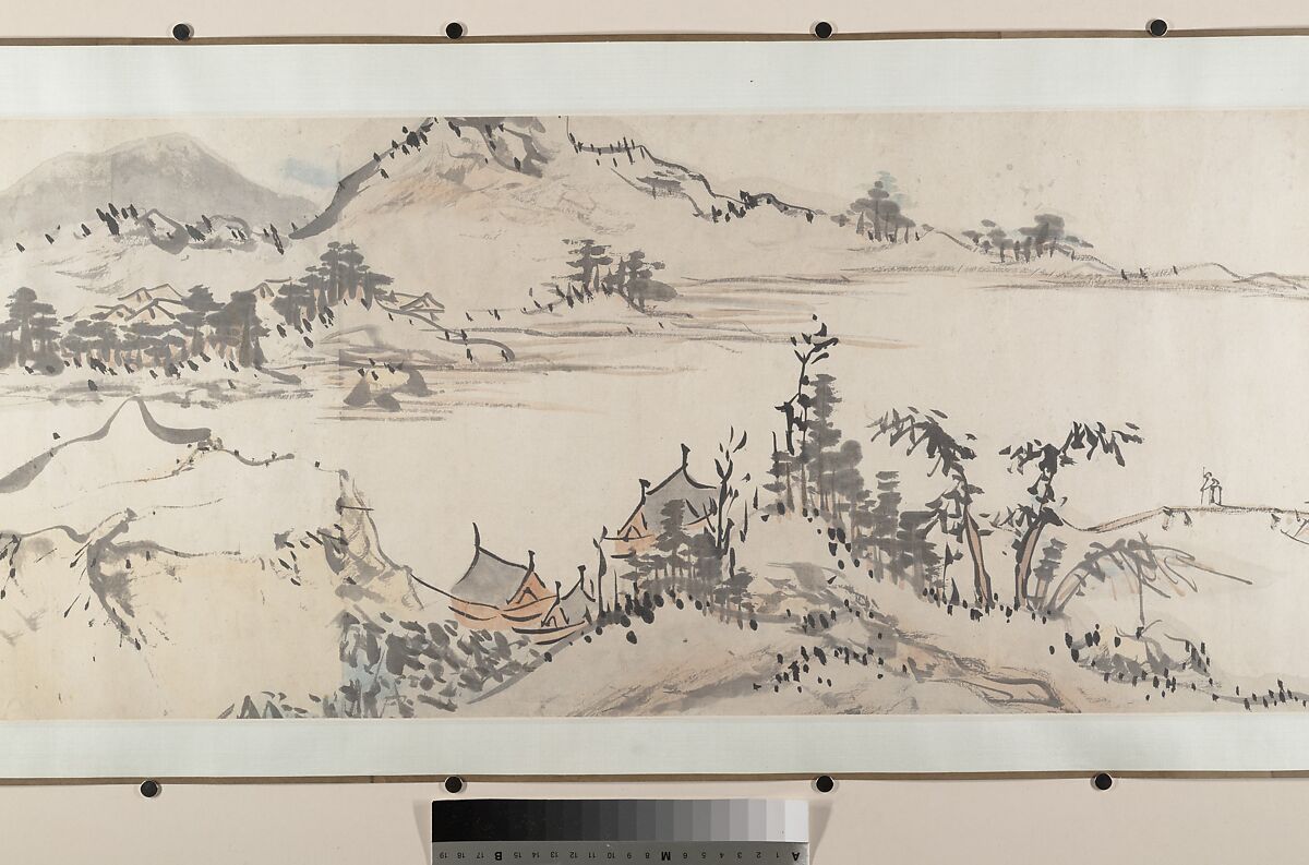 River Landscape, Attributed to Chen Chun (Chinese, 1483–1544), Handscroll; ink and color on paper, China