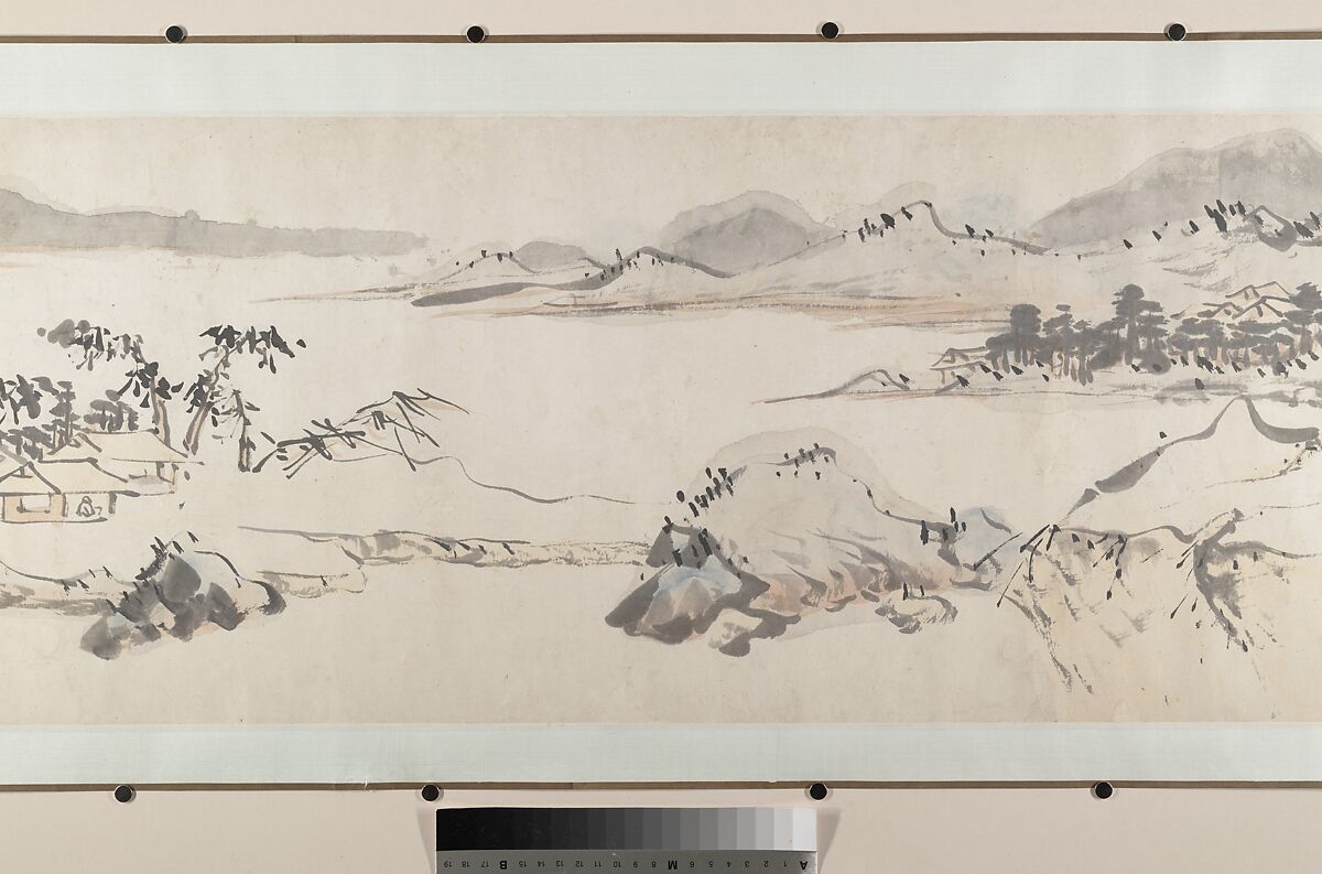 River Landscape, Attributed to Chen Chun (Chinese, 1483–1544), Handscroll; ink and color on paper, China