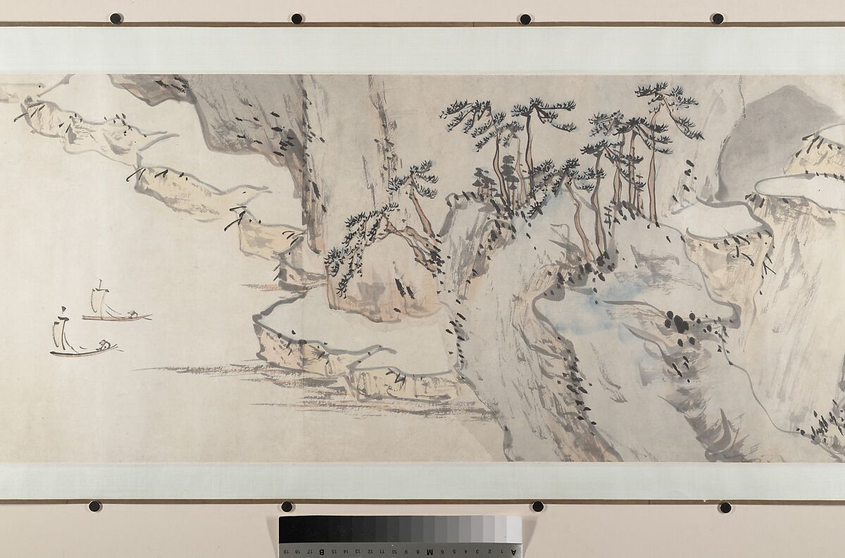 River Landscape, Attributed to Chen Chun (Chinese, 1483–1544), Handscroll; ink and color on paper, China