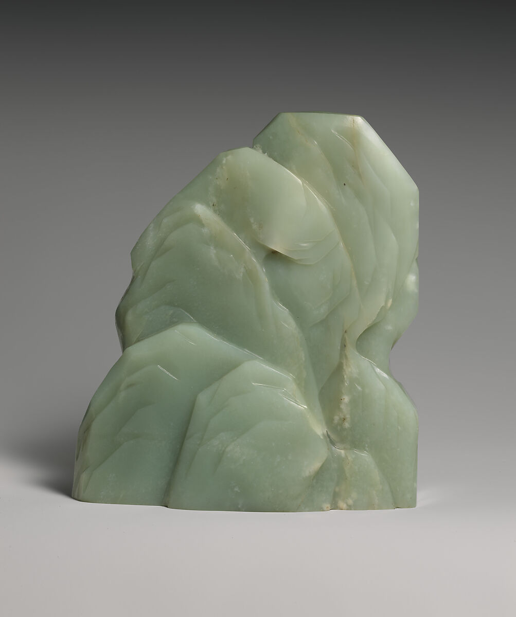 Seated luohan (arhat) in a grotto, Jade (nephrite), China