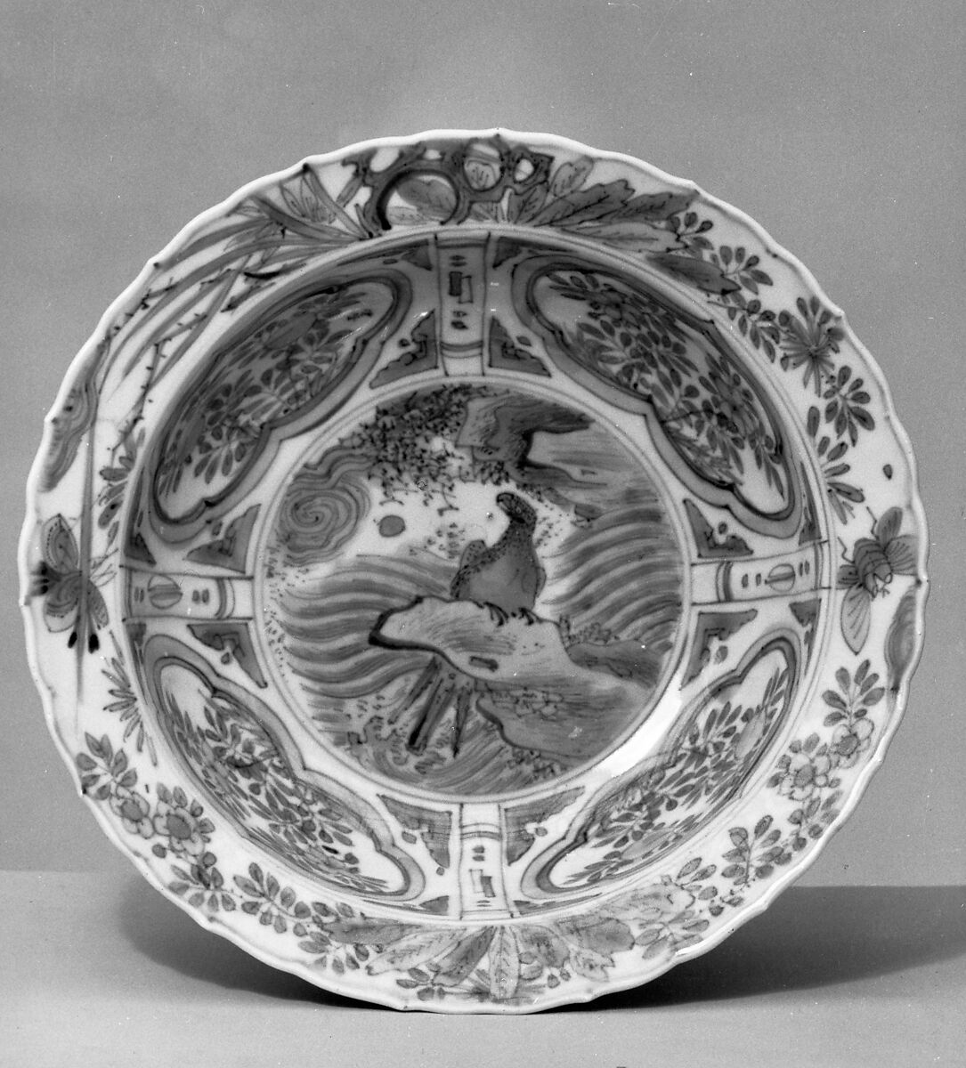 Dish, Porcelain painted in underglaze blue, China