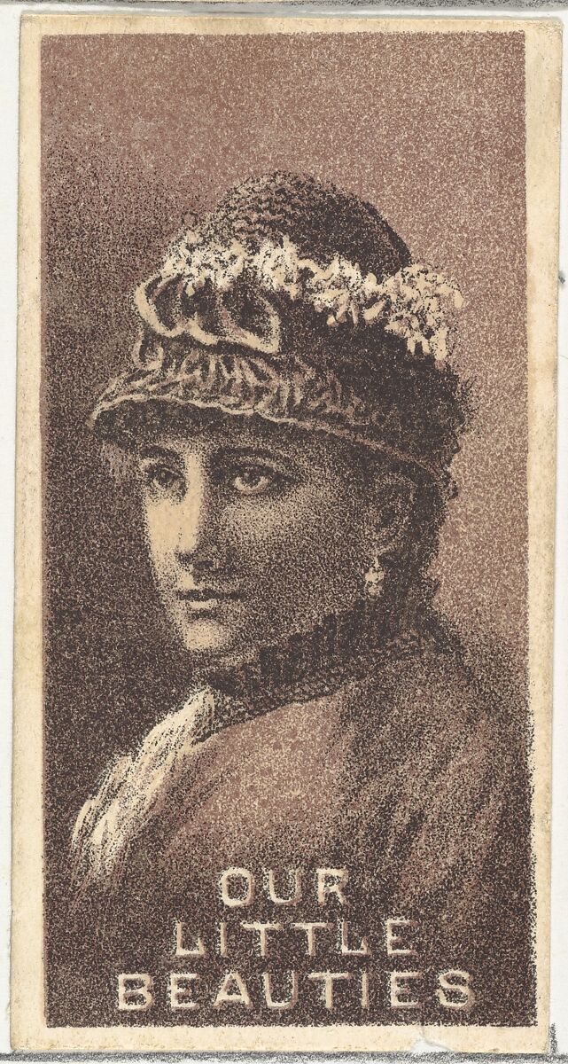 From the Actresses series (N57) promoting Our Little Beauties Cigarettes for Allen & Ginter brand tobacco products, Issued by Allen &amp; Ginter (American, Richmond, Virginia), Photolithograph 