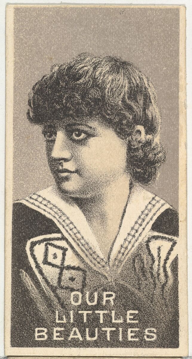 From the Actresses series (N57) promoting Our Little Beauties Cigarettes for Allen & Ginter brand tobacco products, Issued by Allen &amp; Ginter (American, Richmond, Virginia), Photolithograph 