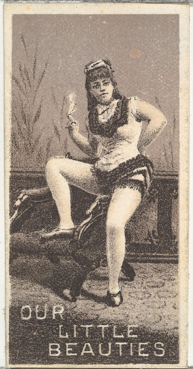 From the Actresses series (N57) promoting Our Little Beauties Cigarettes for Allen & Ginter brand tobacco products, Issued by Allen &amp; Ginter (American, Richmond, Virginia), Photolithograph 