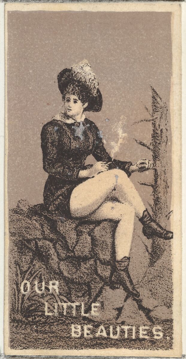 From the Actresses series (N57) promoting Our Little Beauties Cigarettes for Allen & Ginter brand tobacco products, Issued by Allen &amp; Ginter (American, Richmond, Virginia), Photolithograph 