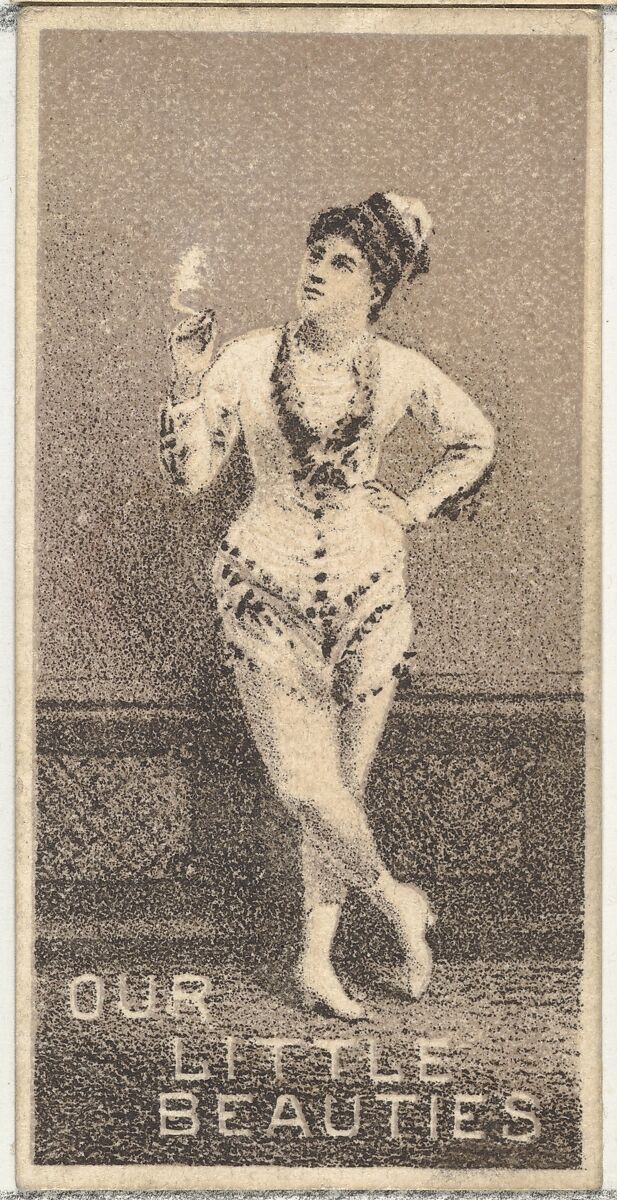 From the Actresses series (N57) promoting Our Little Beauties Cigarettes for Allen & Ginter brand tobacco products, Issued by Allen &amp; Ginter (American, Richmond, Virginia), Photolithograph 
