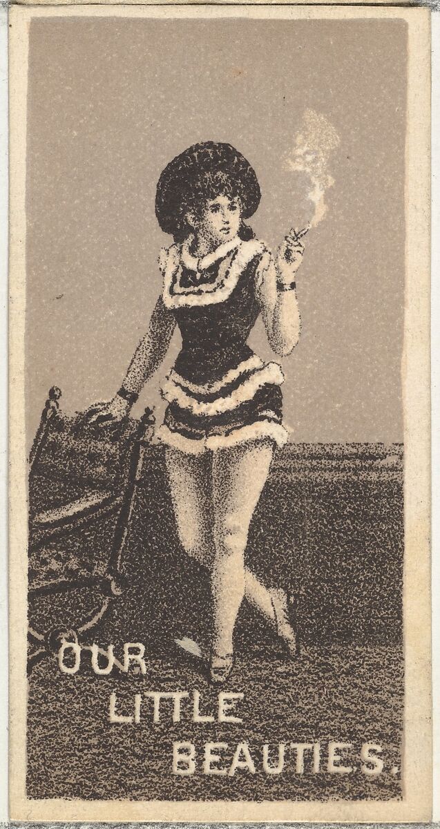 From the Actresses series (N57) promoting Our Little Beauties Cigarettes for Allen & Ginter brand tobacco products, Issued by Allen &amp; Ginter (American, Richmond, Virginia), Photolithograph 