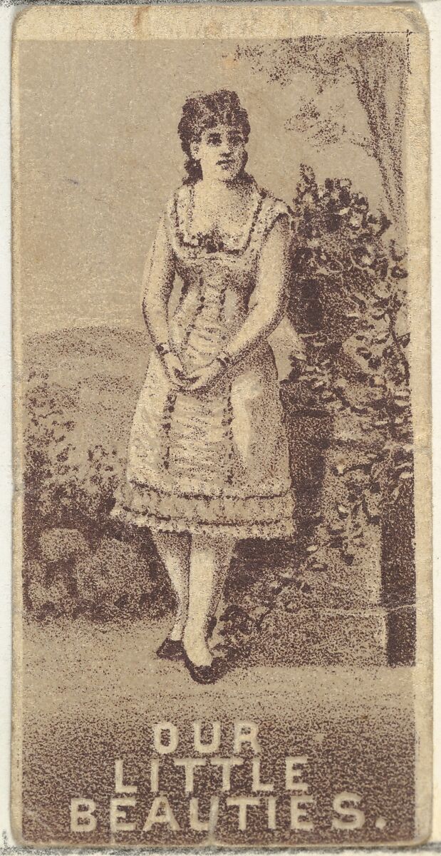 From the Actresses series (N57) promoting Our Little Beauties Cigarettes for Allen & Ginter brand tobacco products, Issued by Allen &amp; Ginter (American, Richmond, Virginia), Photolithograph 