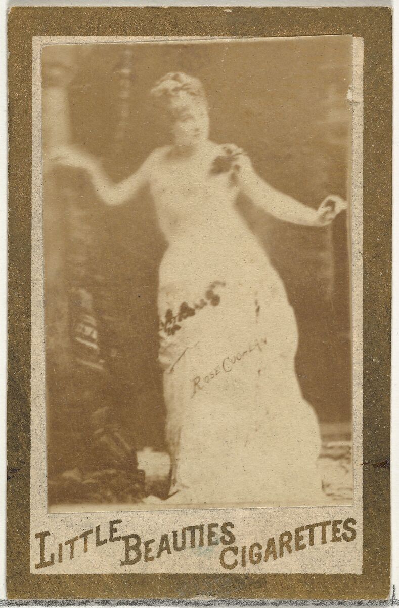 From the Actresses and Celebrities series (N60, Type 1) promoting Little Beauties Cigarettes for Allen & Ginter brand tobacco products, Issued by Allen &amp; Ginter (American, Richmond, Virginia), Albumen photograph 