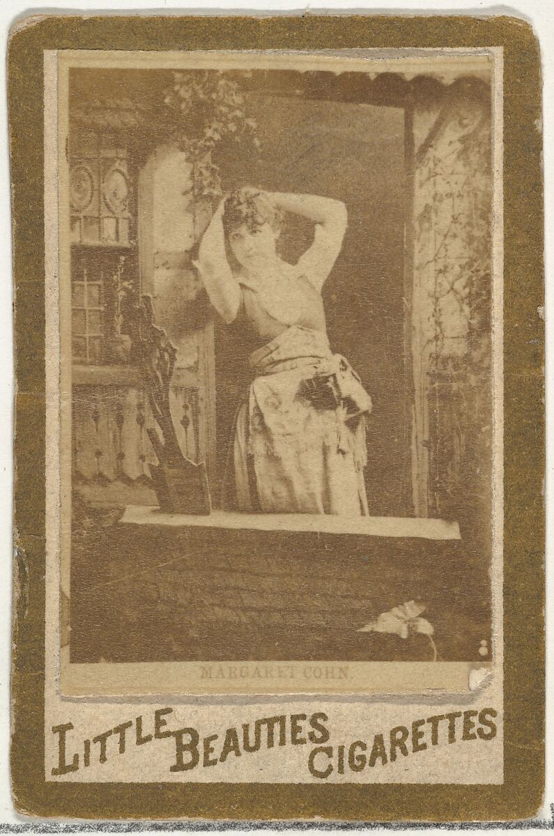 Margaret Cohn, from the Actresses and Celebrities series (N60, Type 1) promoting Little Beauties Cigarettes for Allen & Ginter brand tobacco products, Issued by Allen &amp; Ginter (American, Richmond, Virginia), Albumen photograph