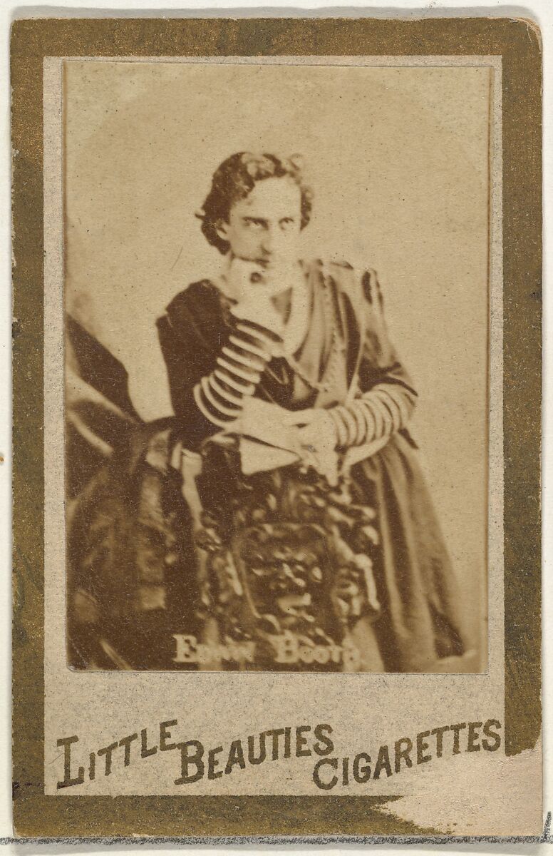 Edwin Booth, from the Actresses and Celebrities series (N60, Type 1) promoting Little Beauties Cigarettes for Allen & Ginter brand tobacco products, Issued by Allen &amp; Ginter (American, Richmond, Virginia), Albumen photograph 