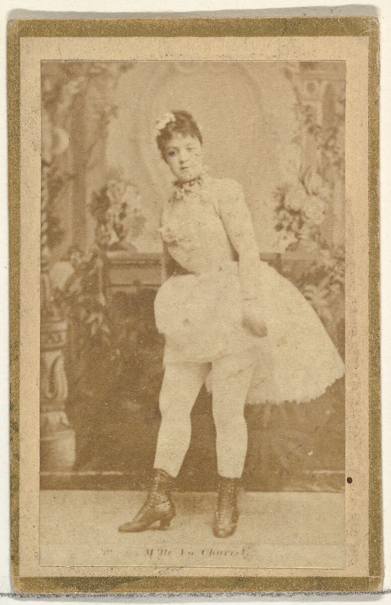 M'lle La Chacuti, from the Actresses and Celebrities series (N60, Type 2) promoting Little Beauties Cigarettes for Allen & Ginter brand tobacco products, Issued by Allen &amp; Ginter (American, Richmond, Virginia), Albumen photograph 