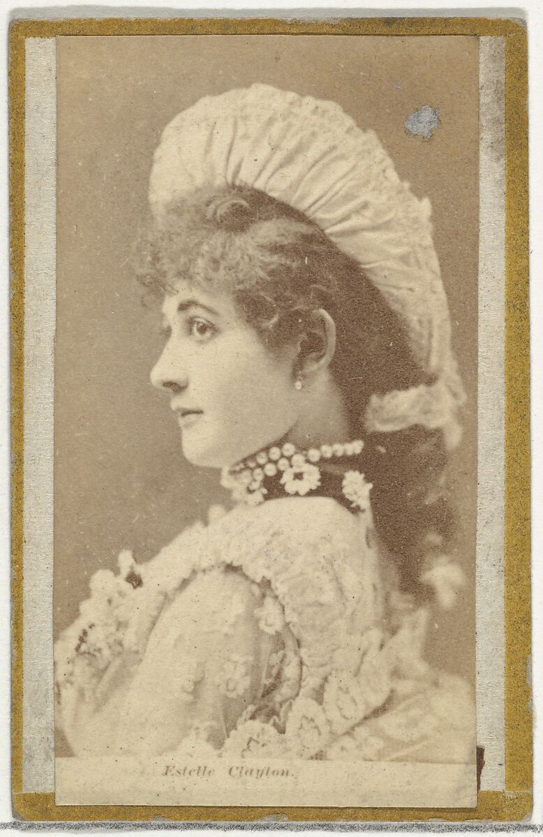 Estelle Clayton, from the Actresses and Celebrities series (N60, Type 2) promoting Little Beauties Cigarettes for Allen & Ginter brand tobacco products, Issued by Allen &amp; Ginter (American, Richmond, Virginia), Albumen photograph 