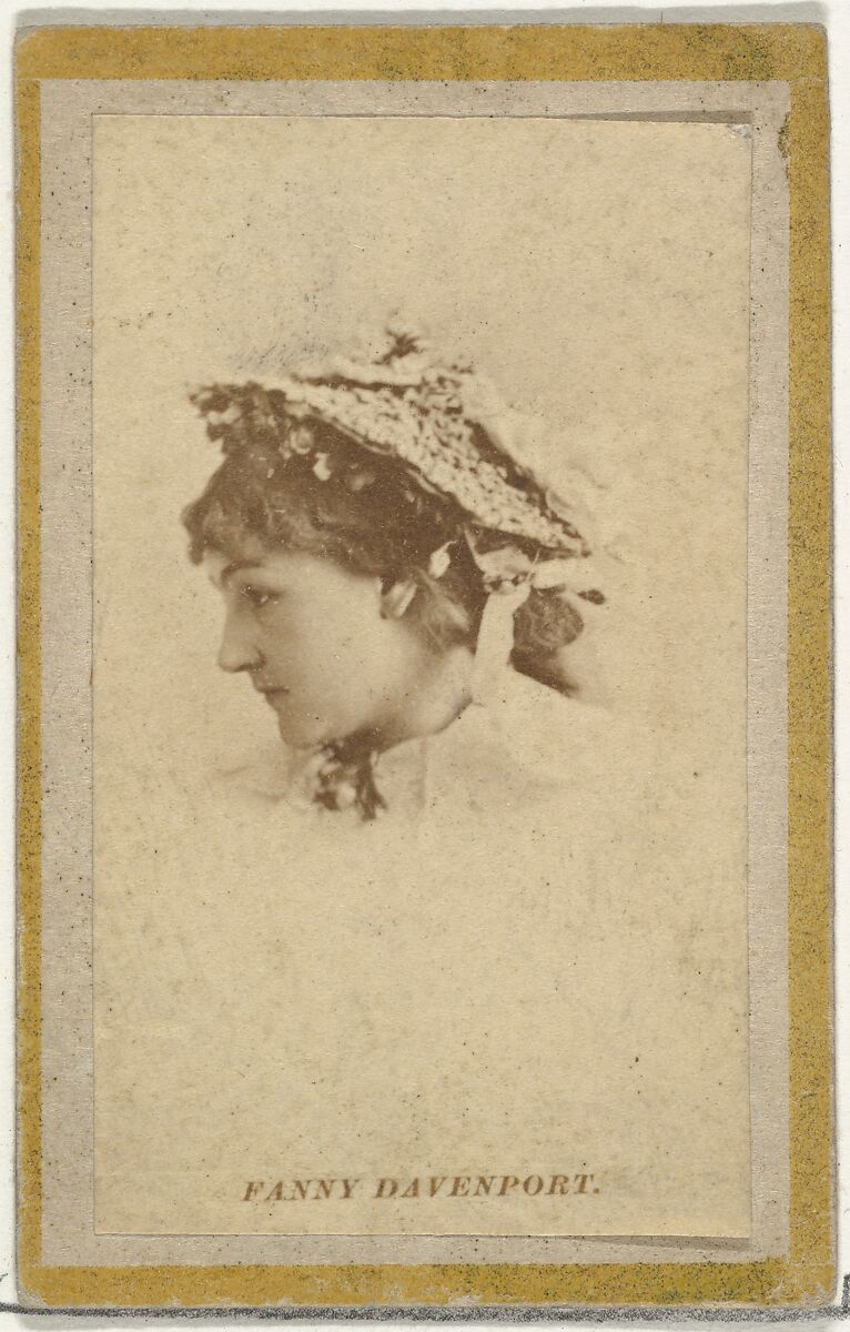 Fanny Davenport, from the Actresses and Celebrities series (N60, Type 2) promoting Little Beauties Cigarettes for Allen & Ginter brand tobacco products, Issued by Allen &amp; Ginter (American, Richmond, Virginia), Albumen photograph 