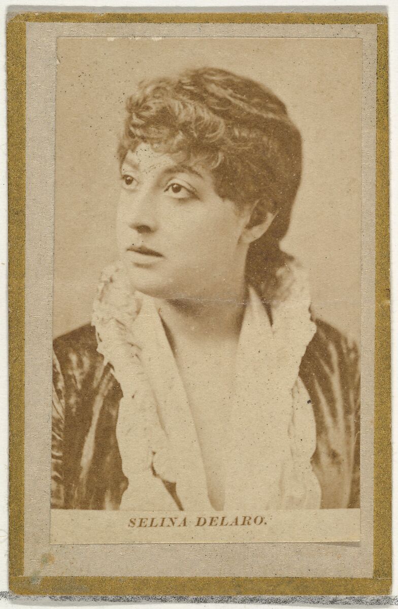 Selina Delaro, from the Actresses and Celebrities series (N60, Type 2) promoting Little Beauties Cigarettes for Allen & Ginter brand tobacco products, Issued by Allen &amp; Ginter (American, Richmond, Virginia), Albumen photograph 