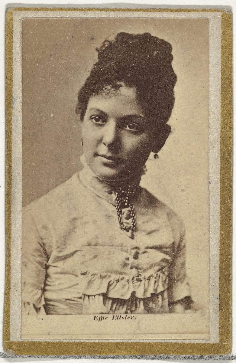 Effie Ellster, from the Actresses and Celebrities series (N60, Type 2) promoting Little Beauties Cigarettes for Allen & Ginter brand tobacco products, Issued by Allen &amp; Ginter (American, Richmond, Virginia), Albumen photograph 