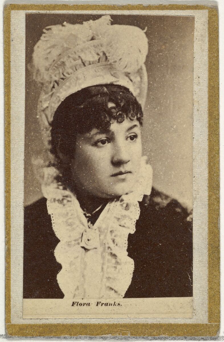 Flora Franks, from the Actresses and Celebrities series (N60, Type 2) promoting Little Beauties Cigarettes for Allen & Ginter brand tobacco products, Issued by Allen &amp; Ginter (American, Richmond, Virginia), Albumen photograph 
