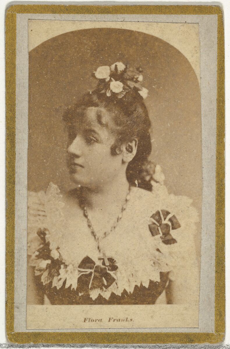 Flora Franks, from the Actresses and Celebrities series (N60, Type 2) promoting Little Beauties Cigarettes for Allen & Ginter brand tobacco products, Issued by Allen &amp; Ginter (American, Richmond, Virginia), Albumen photograph 