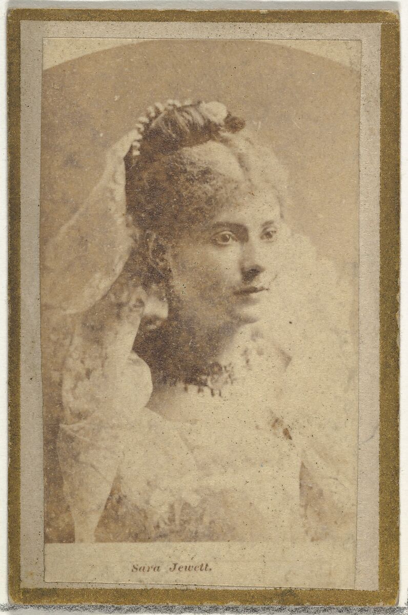 Sara Jewett, from the Actresses and Celebrities series (N60, Type 2) promoting Little Beauties Cigarettes for Allen & Ginter brand tobacco products, Issued by Allen &amp; Ginter (American, Richmond, Virginia), Albumen photograph 