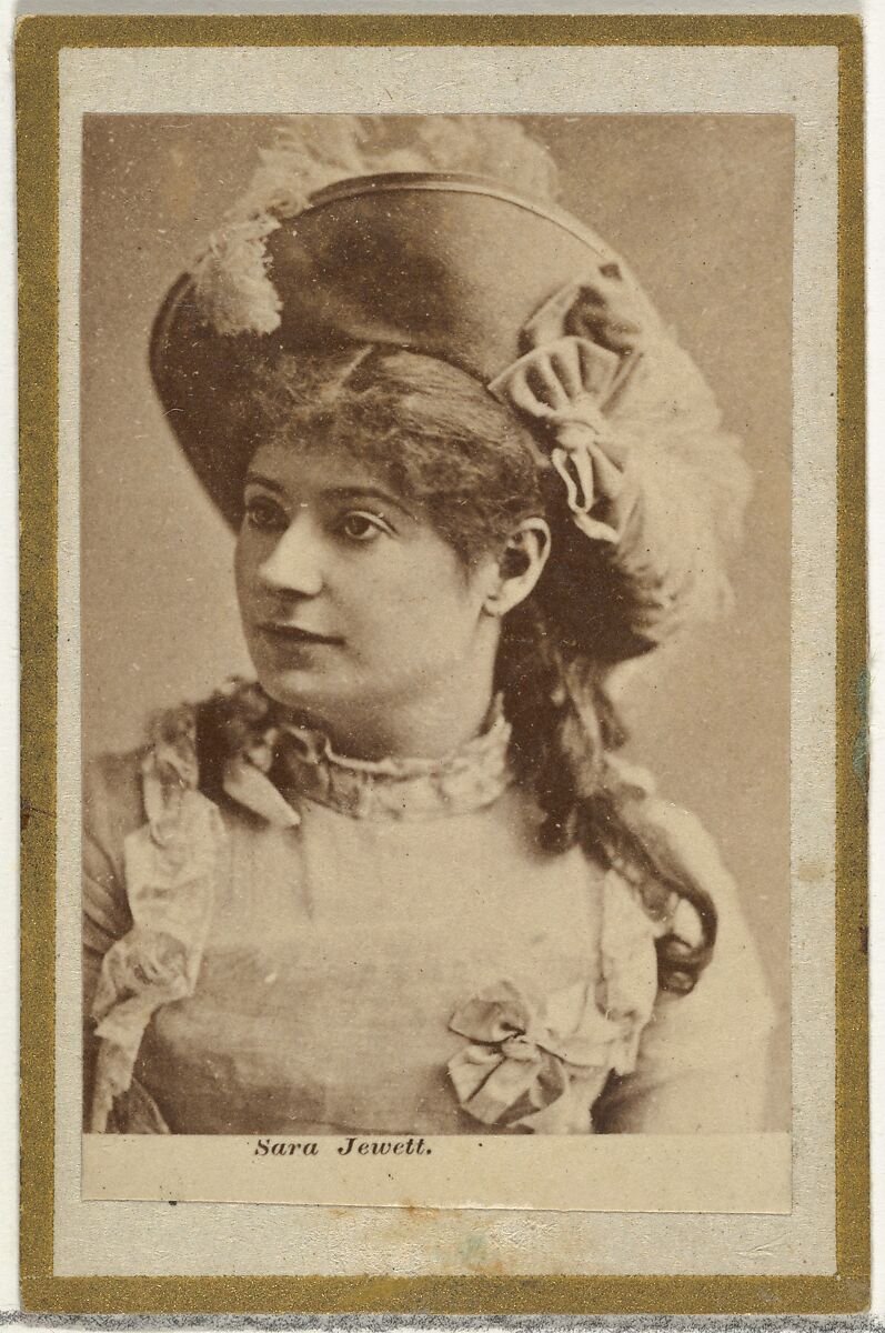 Sara Jewett, from the Actresses and Celebrities series (N60, Type 2) promoting Little Beauties Cigarettes for Allen & Ginter brand tobacco products, Issued by Allen &amp; Ginter (American, Richmond, Virginia), Albumen photograph 