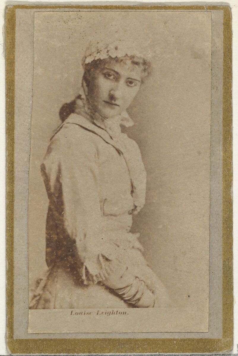 Louise Leighton, from the Actresses and Celebrities series (N60, Type 2) promoting Little Beauties Cigarettes for Allen & Ginter brand tobacco products, Issued by Allen &amp; Ginter (American, Richmond, Virginia), Albumen photograph 