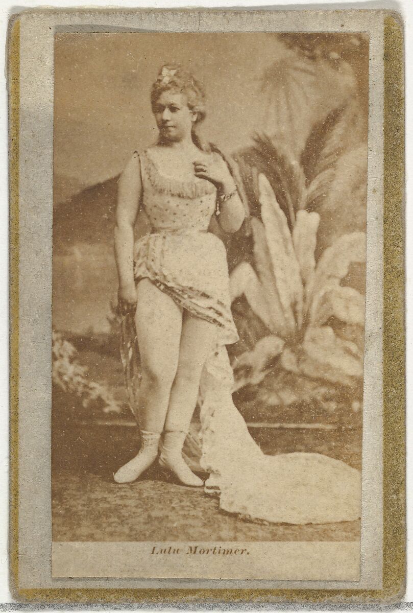 Lulu Mortimer, from the Actresses and Celebrities series (N60, Type 2) promoting Little Beauties Cigarettes for Allen & Ginter brand tobacco products, Issued by Allen &amp; Ginter (American, Richmond, Virginia), Albumen photograph 