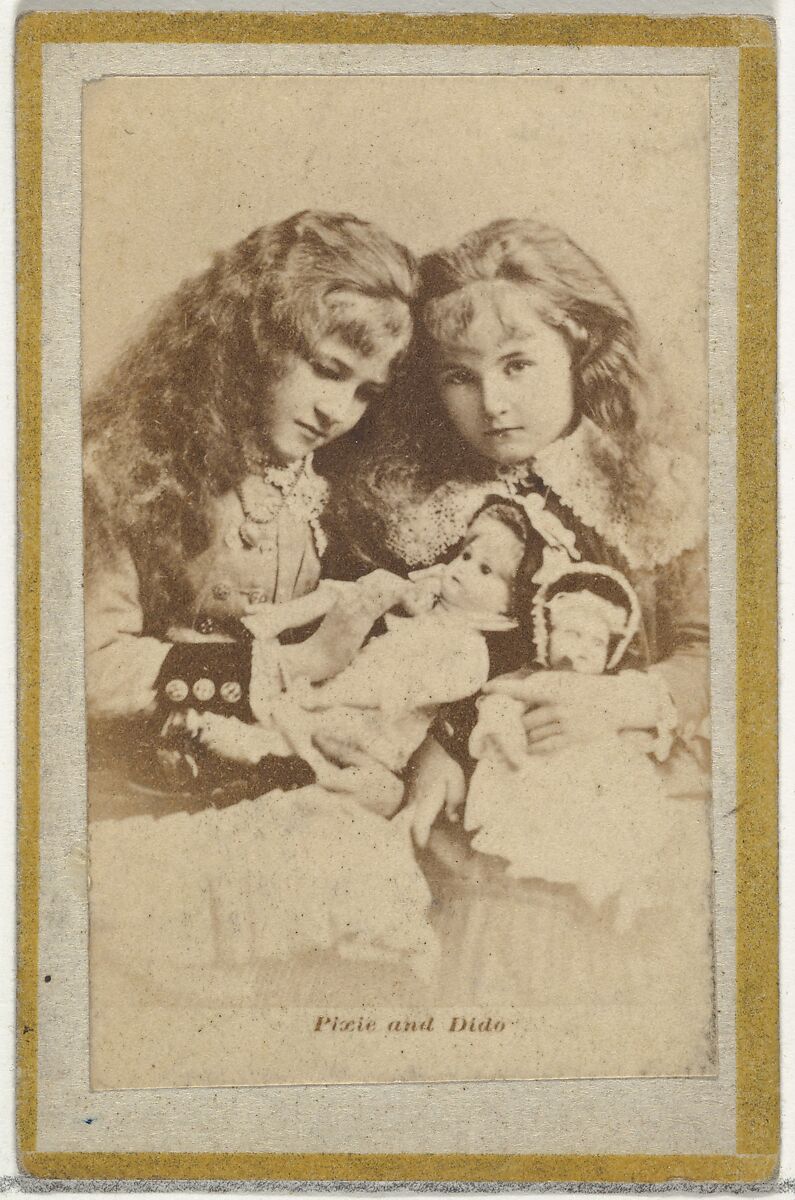 Pixie and Dido, from the Actresses and Celebrities series (N60, Type 2) promoting Little Beauties Cigarettes for Allen & Ginter brand tobacco products, Issued by Allen &amp; Ginter (American, Richmond, Virginia), Albumen photograph 