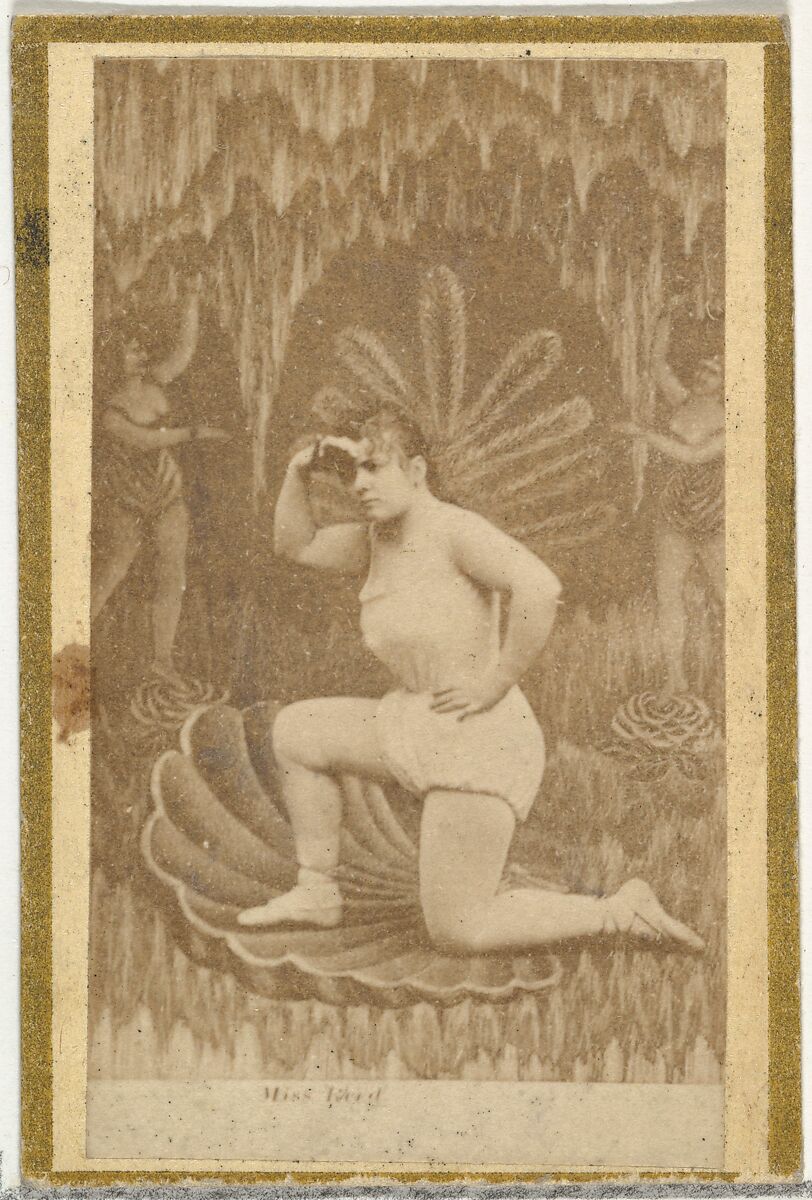 From the Actresses and Celebrities series (N60, Type 2) promoting Little Beauties Cigarettes for Allen & Ginter brand tobacco products, Issued by Allen &amp; Ginter (American, Richmond, Virginia), Albumen photograph 