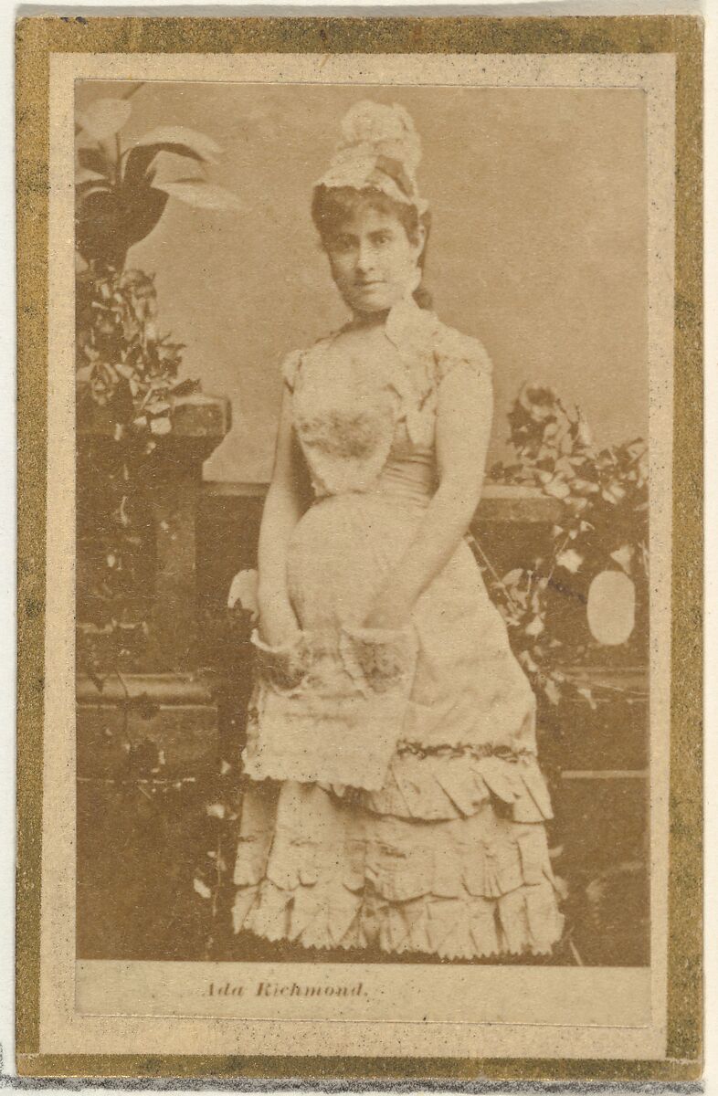 Ada Richmond, from the Actresses and Celebrities series (N60, Type 2) promoting Little Beauties Cigarettes for Allen & Ginter brand tobacco products, Issued by Allen &amp; Ginter (American, Richmond, Virginia), Albumen photograph 